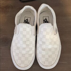 Vans Classic White Checkered Slip-Ons